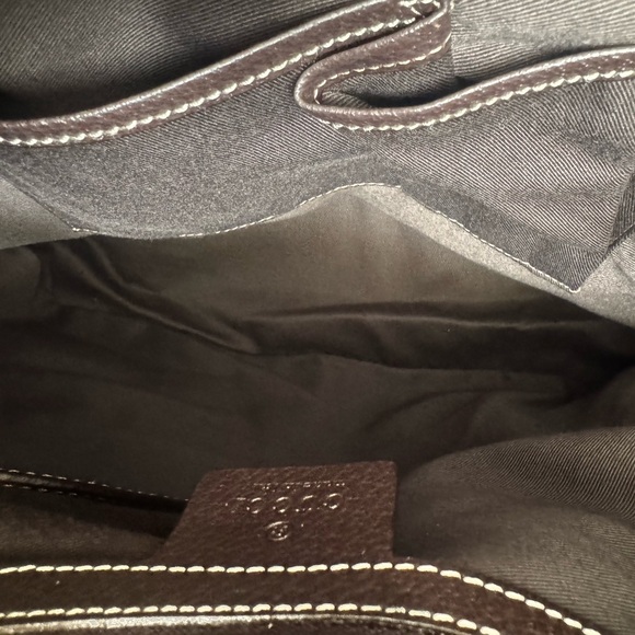 Gucci Beige and Red Tote Bag VINTAGE GUCCI CANVAS PELHAM LARGE SHOULDER BAG - Picture 13 of 17